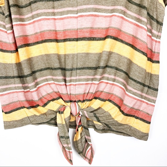 Madewell |Modern Plus Size Tie Front Kieran Stripe - Picture 3 of 6